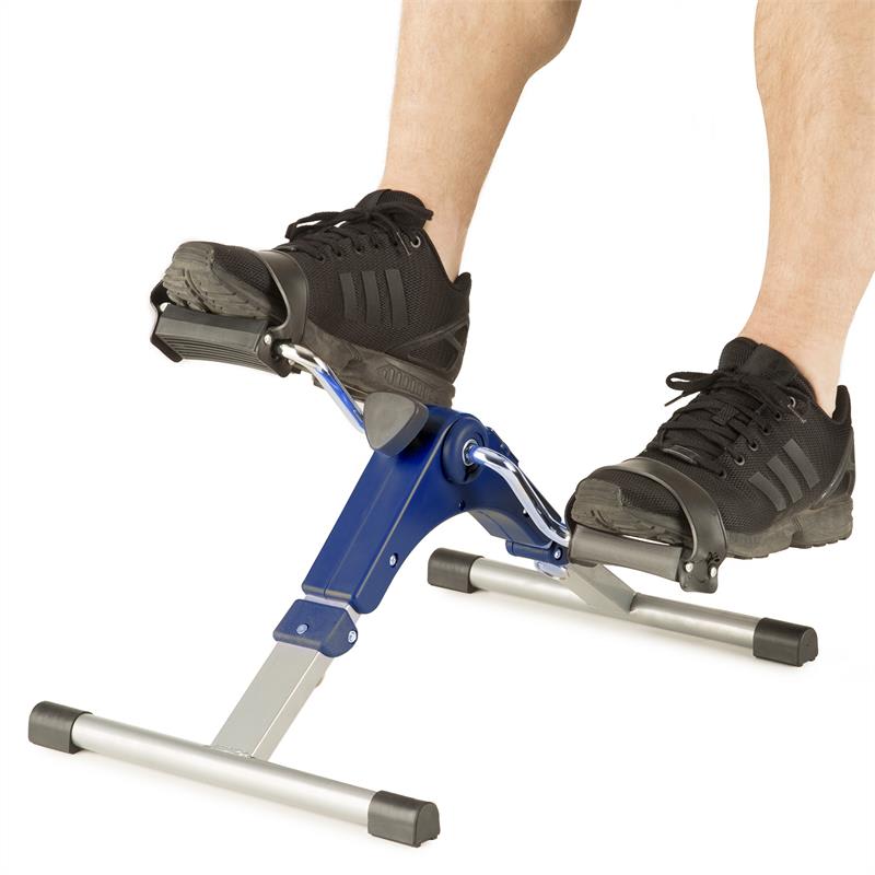 KLARFIT Continus Pro Mini Bike, pedálový prístroj na cvičenie, displej, sklápací, modrá farba – Obrázok 4