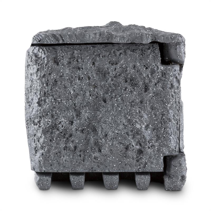 Waldbeck Timer Rock, záhradná zásuvka, 2-itý rozdeľovač, 1.5 m, spínacie hodiny, skala, tmavosivá – Obrázok 3