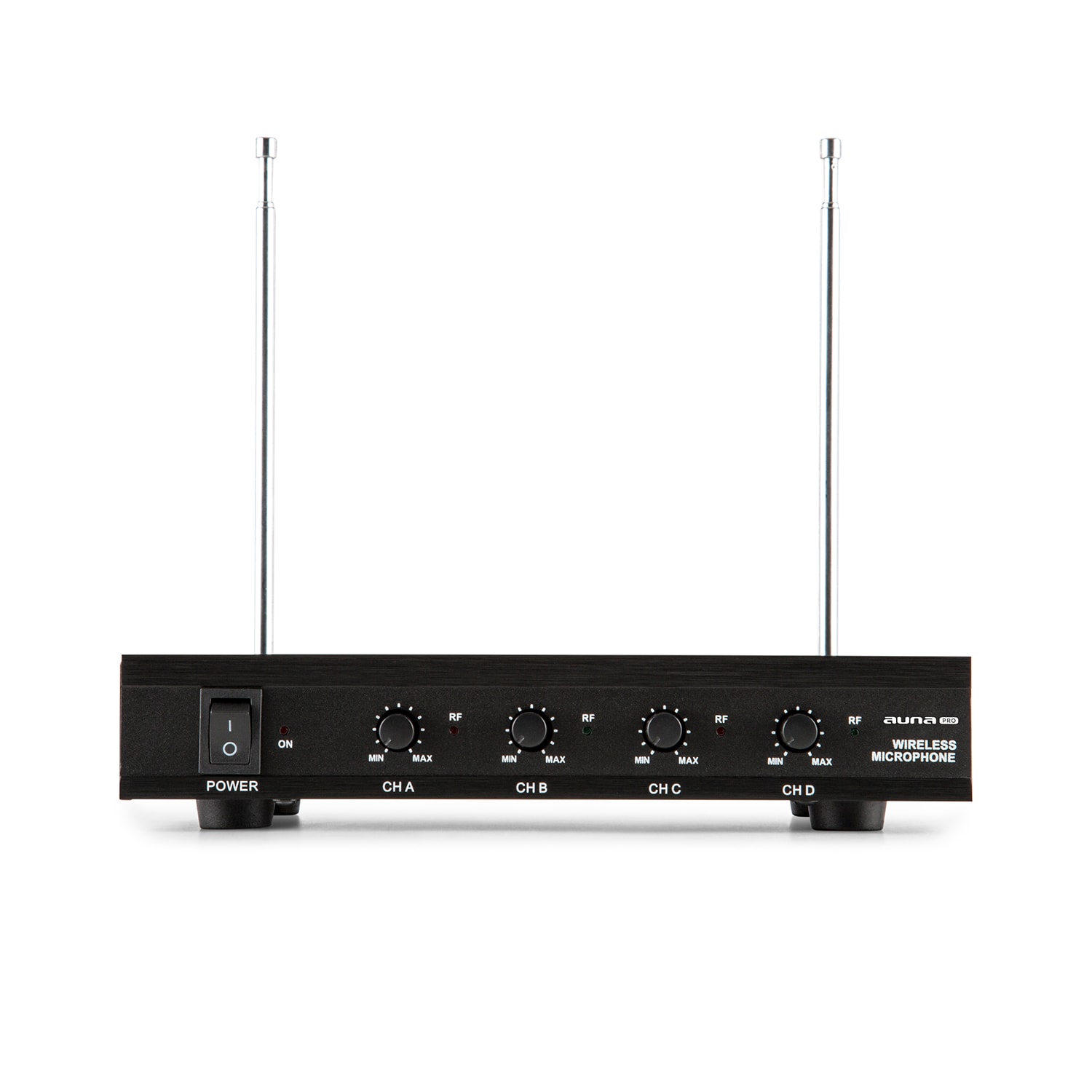 Auna Pro VHF-4-H-HS, 4-kanálová VHF mikrofónová sada 2 x headset 2 x ručný mikrofón 50m – Obrázok 2