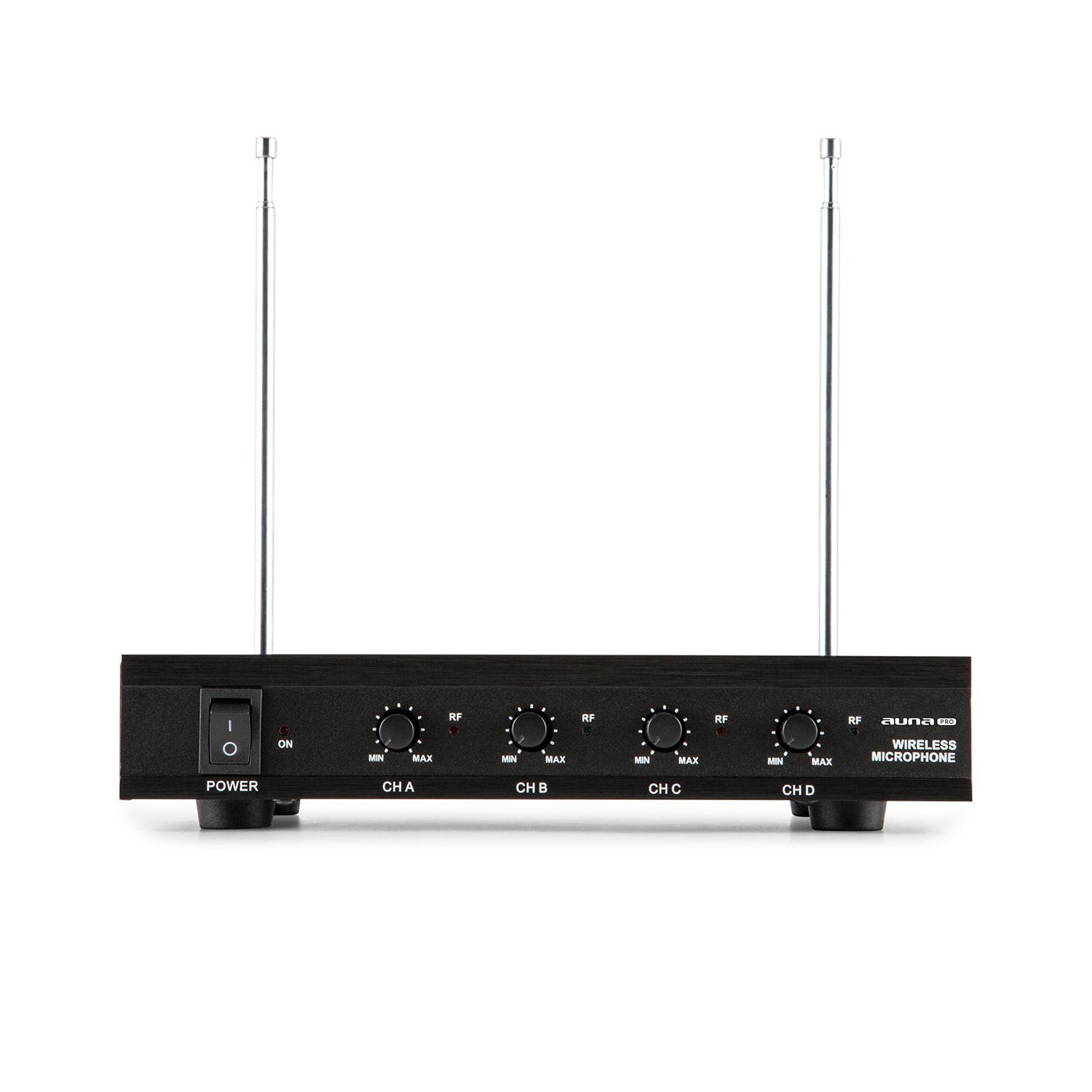 Auna Pro VHF-4-H 4-kanálová VHF mikrofónová sada 4x ručný mikrofón 50m – Obrázok 2