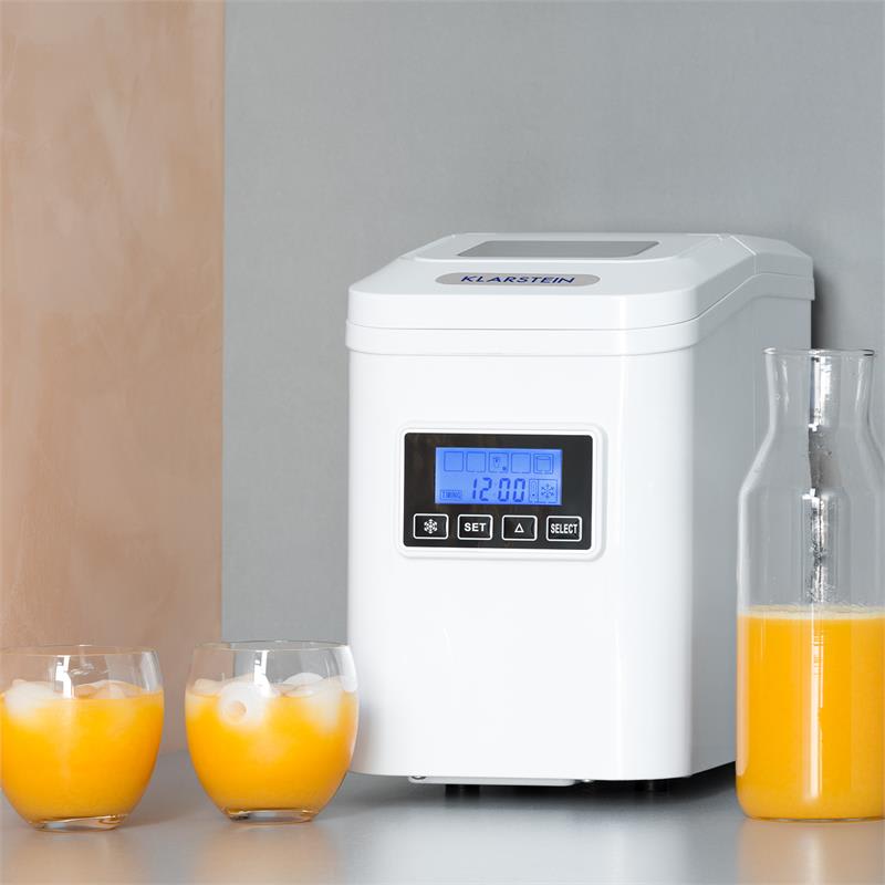 Klarstein Lannister, výrobník ľadu, zariadenie na prípravu kociek ľadu, 10 kg/24 h, biely – Obrázok 3