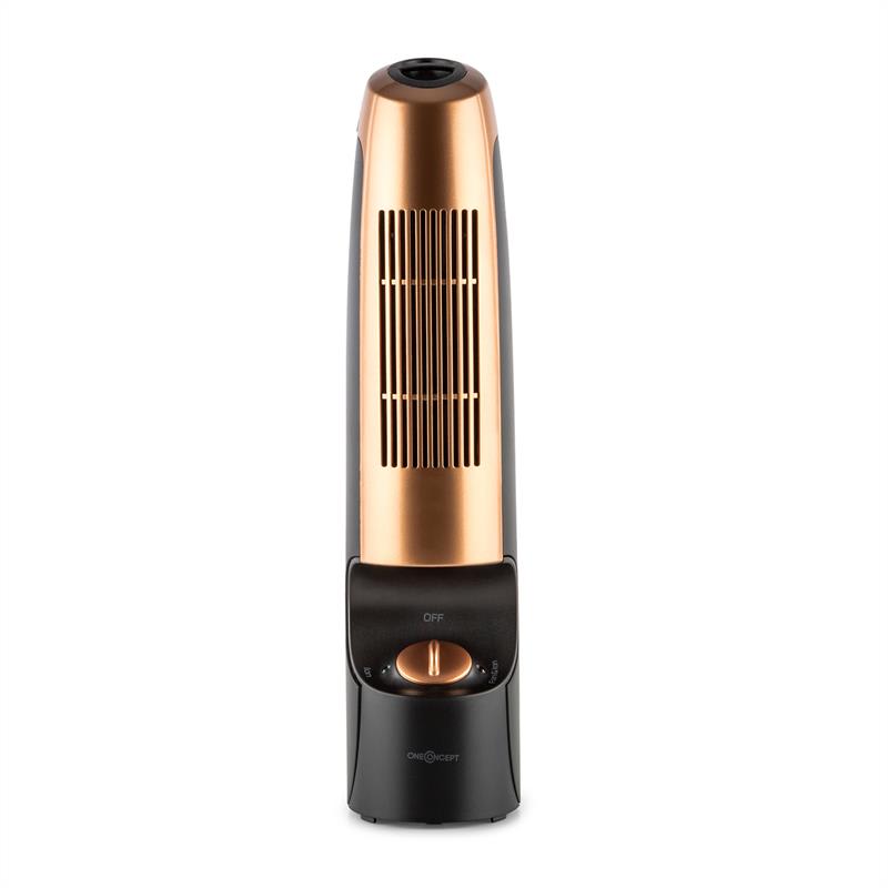 OneConcept St. Oberholz 2G, mini ionizátor a ventilátor, čierna/medená – Obrázok 2