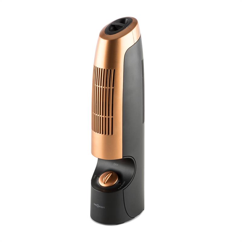 OneConcept St. Oberholz 2G, mini ionizátor a ventilátor, čierna/medená – Obrázok 4