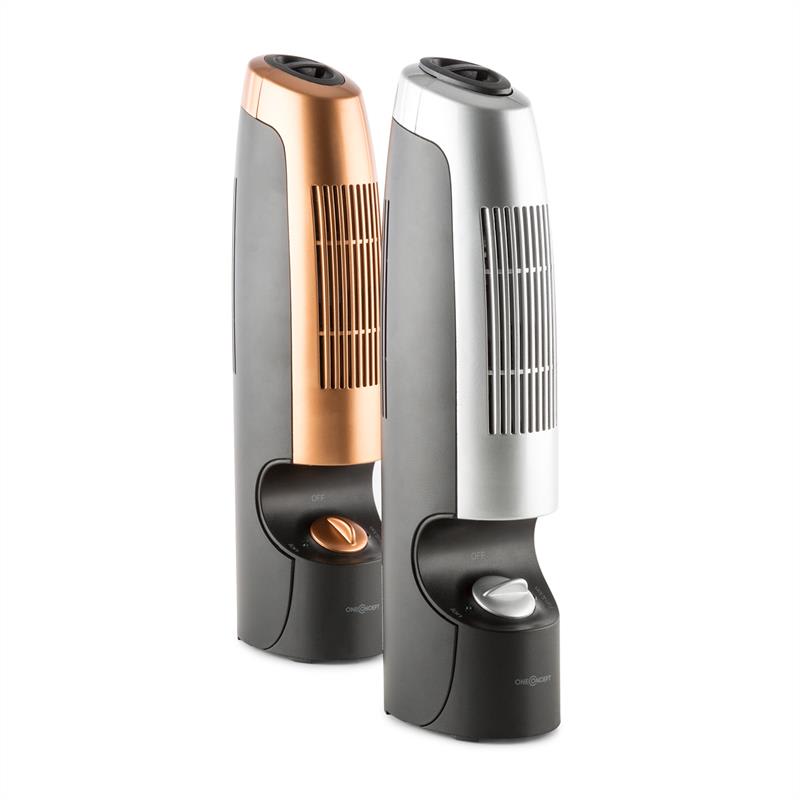 OneConcept St. Oberholz 2G, mini ionizátor a ventilátor, čierna/medená – Obrázok 5