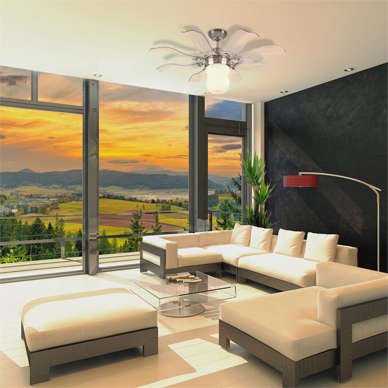 Klarstein Windflower, stropný ventilátor, stropné svietidlo, 18800 m³/h, 90 W – Obrázok 2