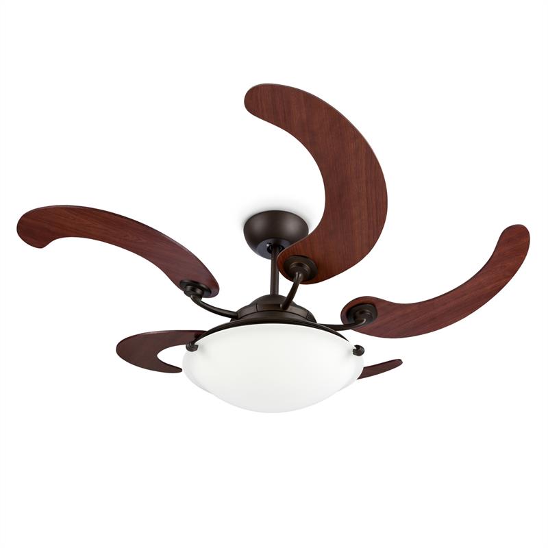 Klarstein Viola, stropný ventilátor, stropné svietidlo, rotor Ø 117 cm/46", 16000 m³/h, diaľkový ovládač, mliečne sklo, bronz