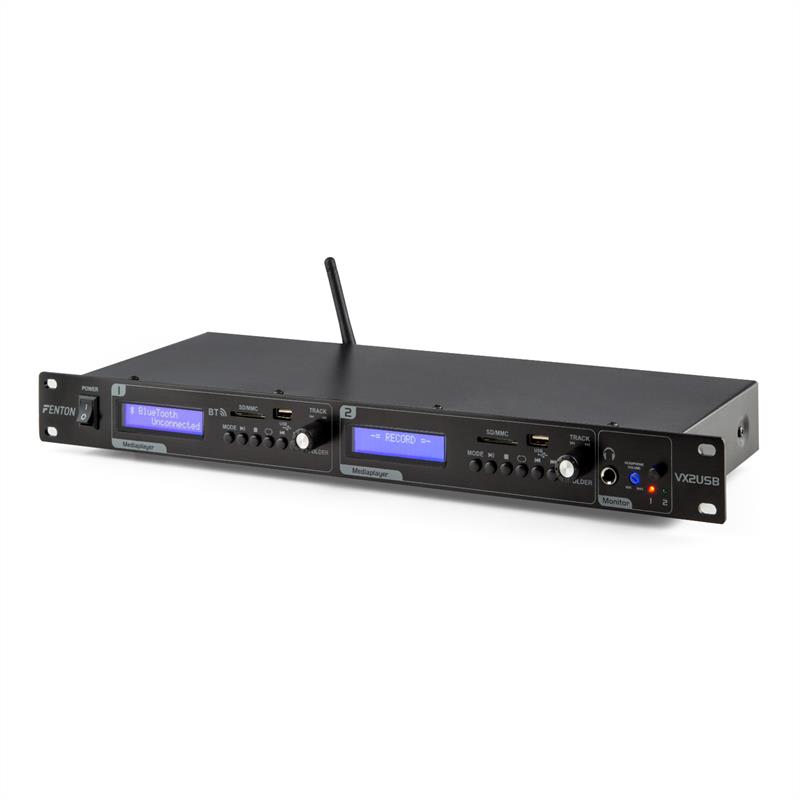 Fenton VX2USB, dvojitý prehrávač, USB, SD, bluetooth, nahrávacia funkcia, čierny – Obrázok 5