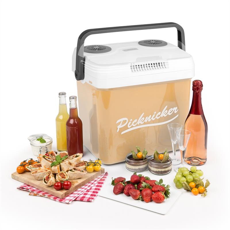 Klarstein Picknicker XL termo chladiaci box 32L A++ AC DC auto béžová