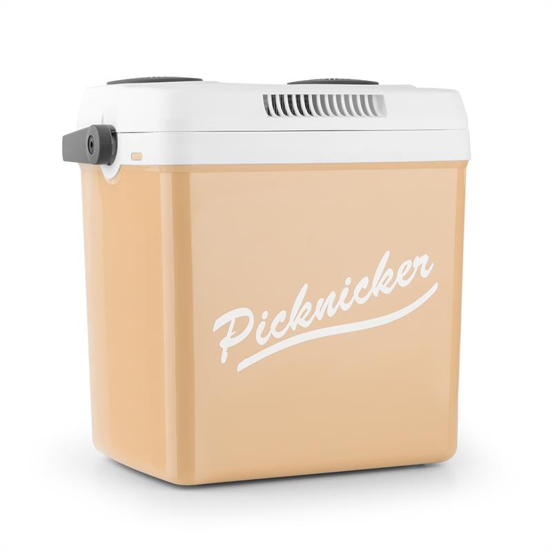 Klarstein Picknicker XL termo chladiaci box 32L A++ AC DC auto béžová – Obrázok 2