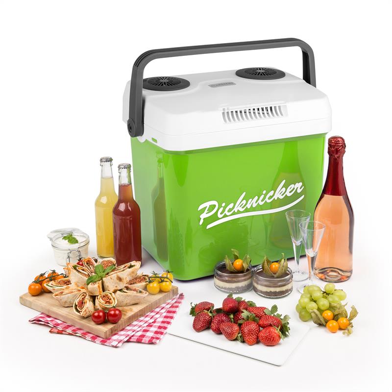 Klarstein Picknicker XL termo chladiaci box 32l A++ AC DC auto zelená