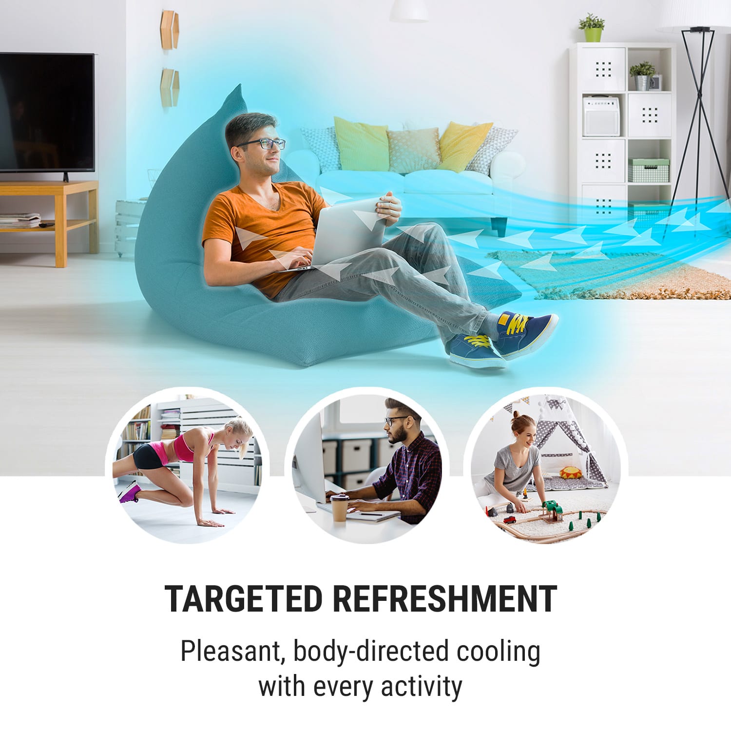 OneConcept Kingcool, ochladzovač vzduchu, ventilátor, ionizátor, čierny – Obrázok 2