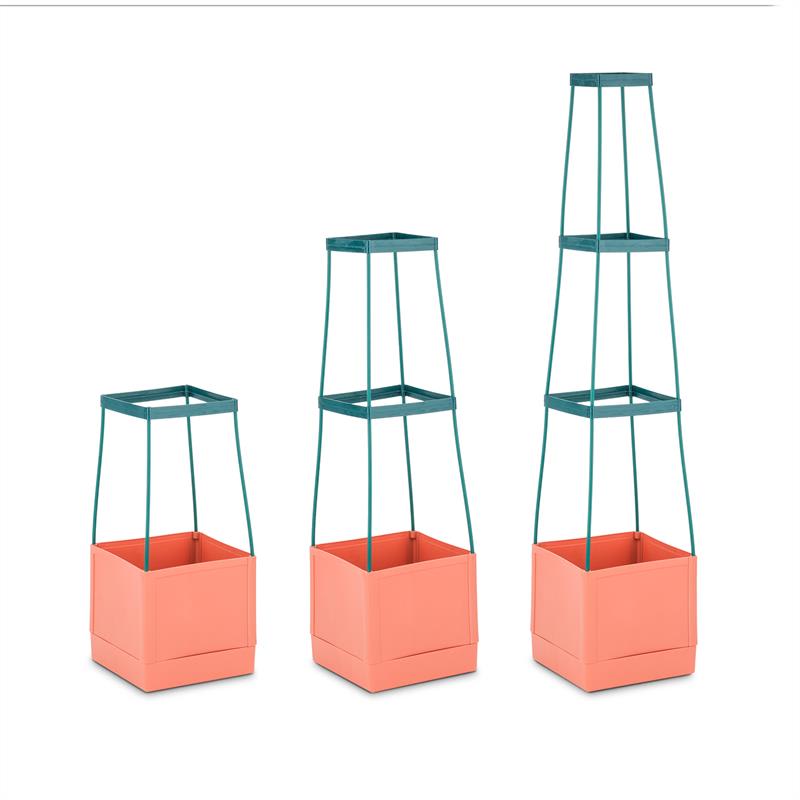 Waldbeck Tomato Tower, črepník na paradajky, set 2 ks, 25 x 150 x 25 cm, mriežka na upínanie, PP – Obrázok 4