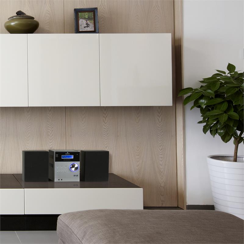 Auna MC-20 DAB micro stereo zariadenie, DAB+, bluetooth, diaľkové ovládanie, strieborná farba – Obrázok 2