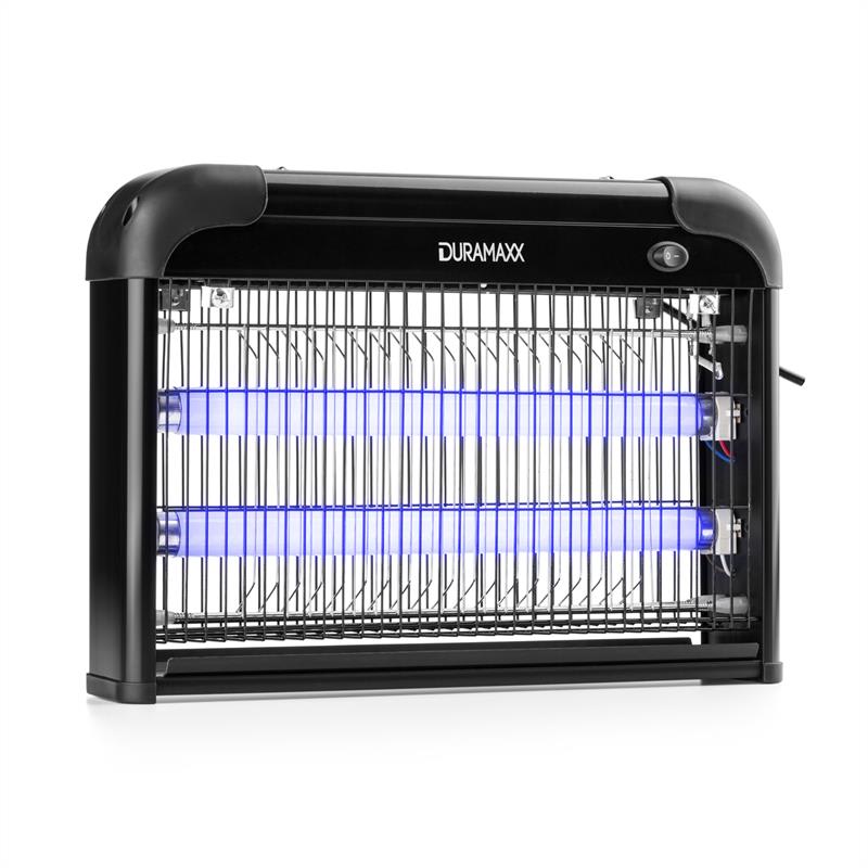 DURAMAXX Mosquito Ex 4000, 2 x 10W, čierny, elektrický hubič hmyzu, elektrická mriežka, pasca, 50 m2