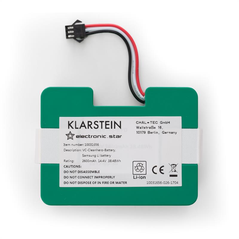 Klarstein Cleanhero náhradná dobíjacia batéria lítiová batéria príslušenstvo – Obrázok 2