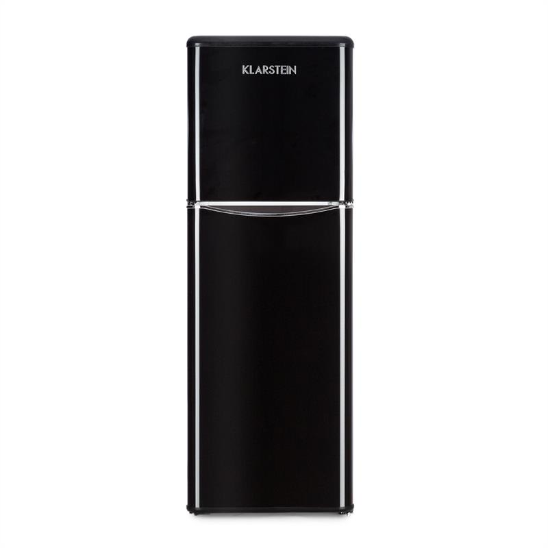 Klarstein Monroe XL Black, kombinovaná chladnička, mraznička, 97/39l, A+, retro dizajn, čierna – Obrázok 2