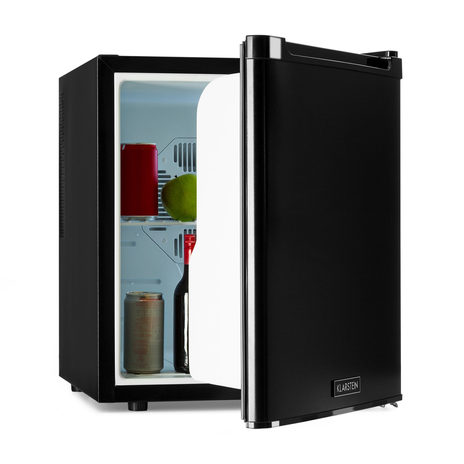 Klarstein CoolTour, chladnička, na nápoje a potraviny, 48 l, 70 W, 5-12 °C, 35 dB, čierna