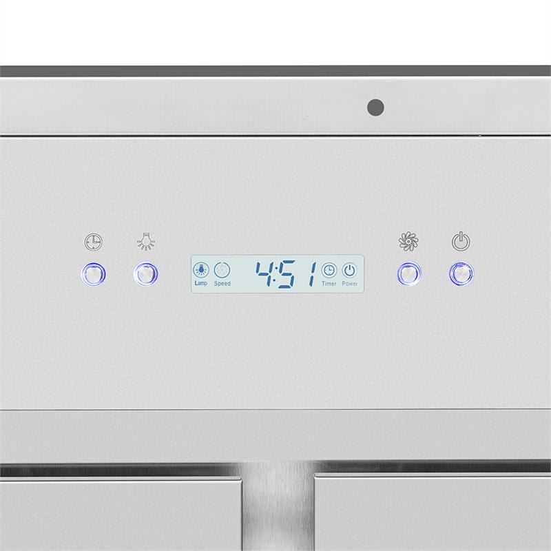 Klarstein Secret Service digestor, 220W, 3 výkonostné stupne, LED, ušľachtilá oceľ – Obrázok 5