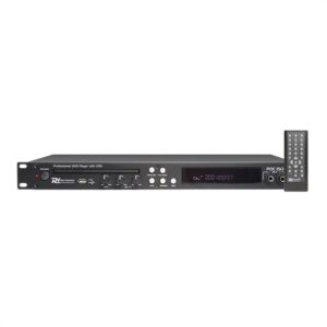 Power Dynamics PDC150, 19" DVD/CD prehrávač, USB, koaxiálny a optický výstup, 2 x MIC IR diaľkový ovládač