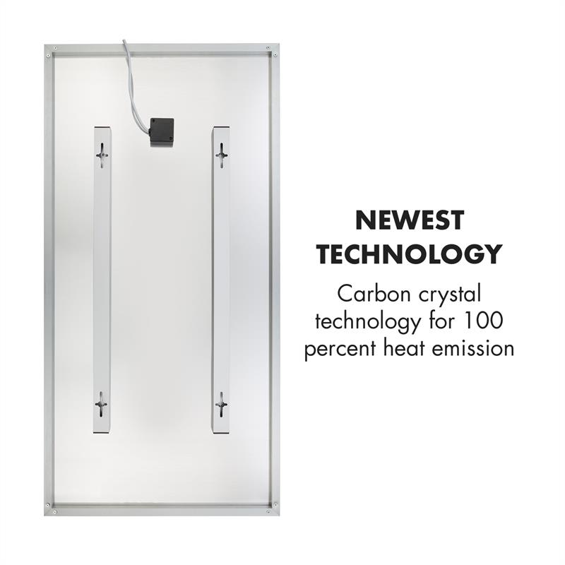Klarstein Wonderwall IR 70, infračervený výhrevný panel, infrapanel, uhlíkové kryštály, 60x120cm, 720W, biela farba – Obrázok 4