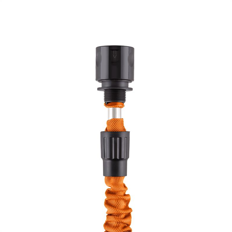 Waldbeck Water Wizard 22, flexibilná záhradná hadica, 8 funkcií, 22.5 m, oranžová – Obrázok 5