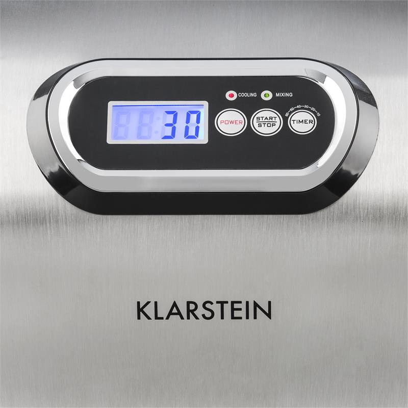 Klarstein Sweet Dreams, výrobník zmrzliny a mrazeného jogurtu, zmrzlinovač, kompresor, 1,5 l, nerezová oceľ – Obrázok 5