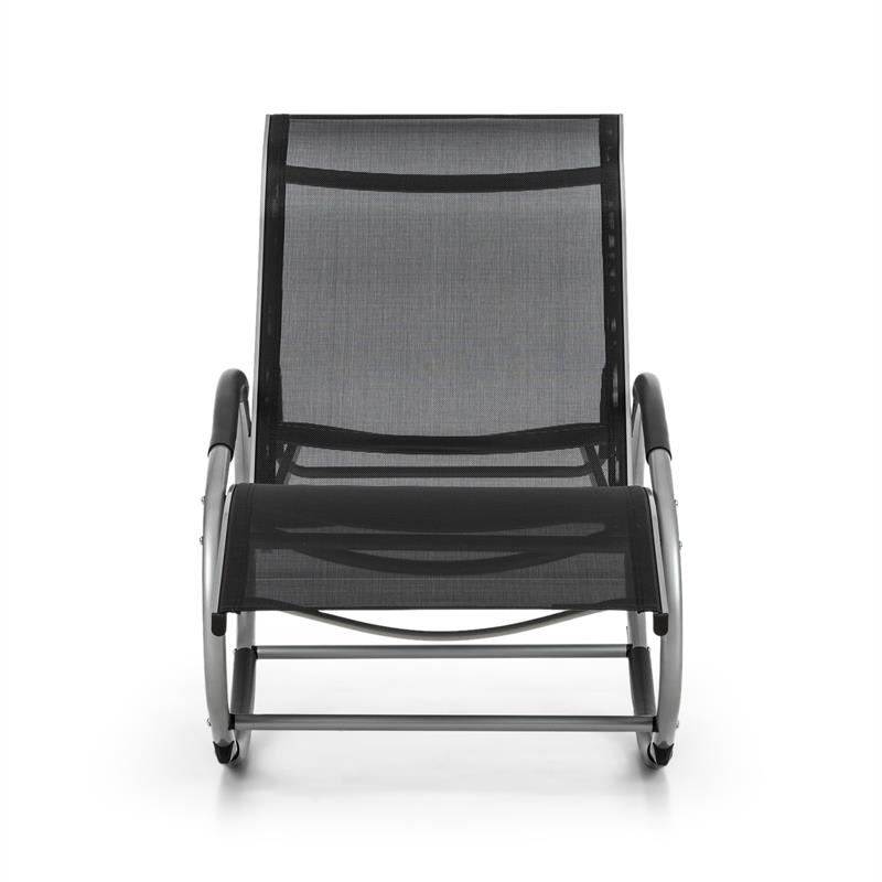 Blumfeldt Santorini, hojdacie kreslo, ležadlo, hliník, polyester, čierne – Obrázok 3