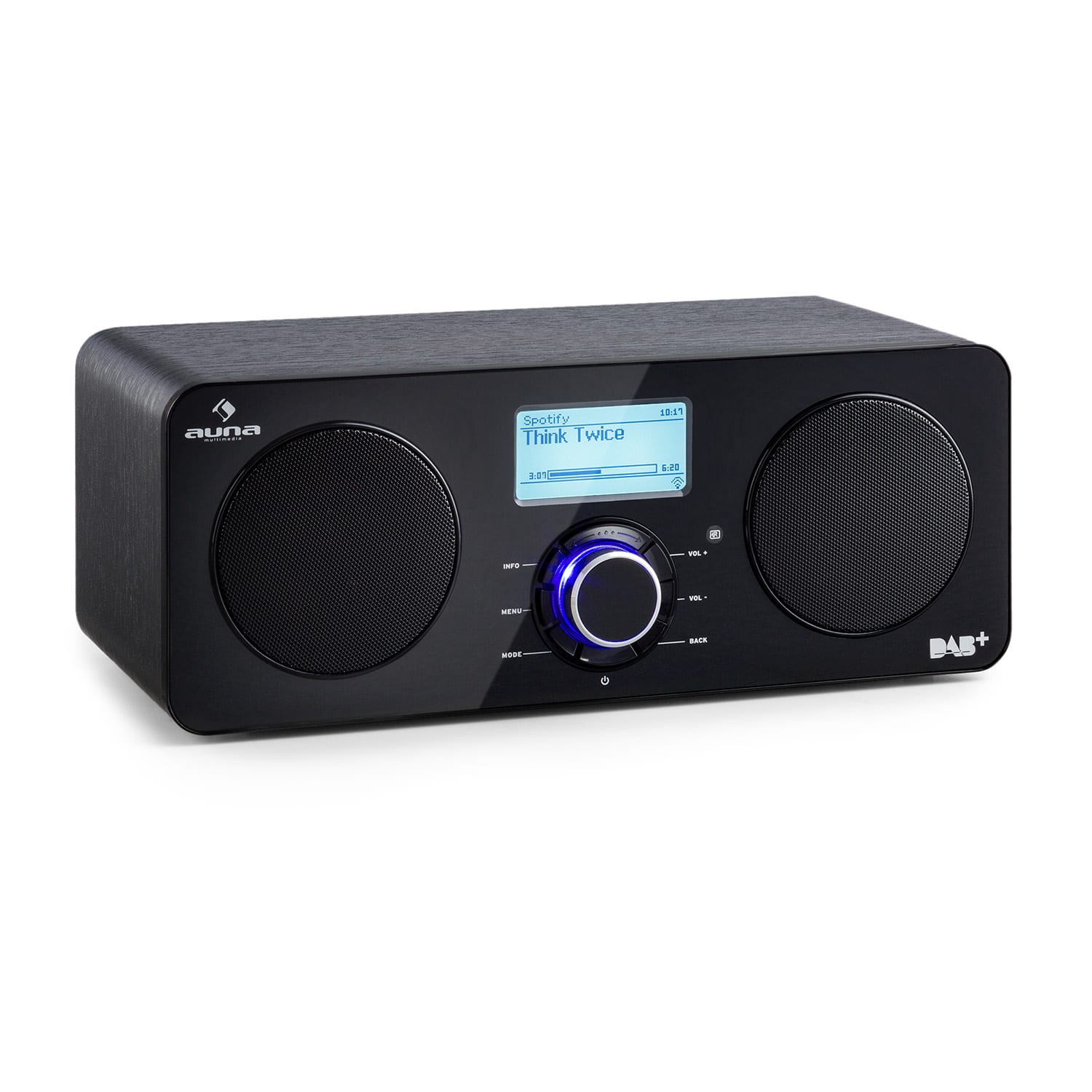 Auna Worldwide Stereo internetové rádio Spotify App Control čierna farba