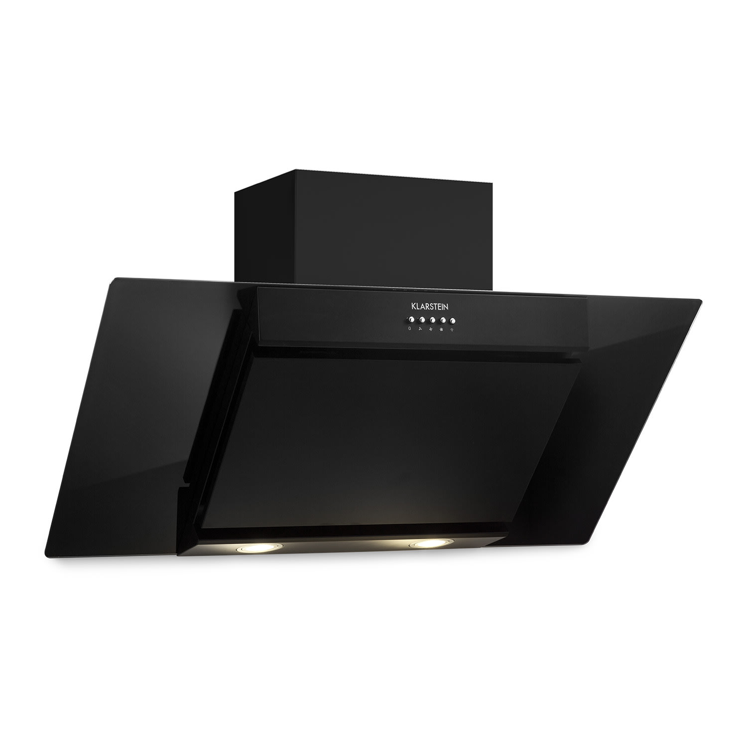 Klarstein Zola 90 digestor, 90 cm, 640 m³/h, LED, sklo, ušľachtilá oceľ, čierna farba
