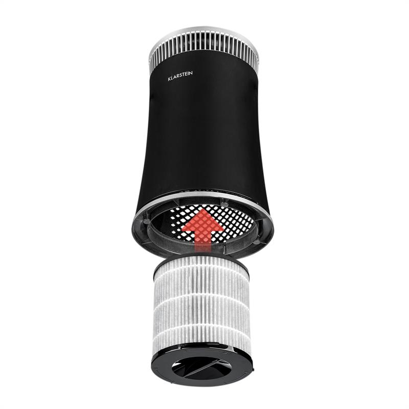 Klarstein Arosa filter, 3 komponenty, predfilter, HEPA H11, uhlíkový filter, čierny – Obrázok 2