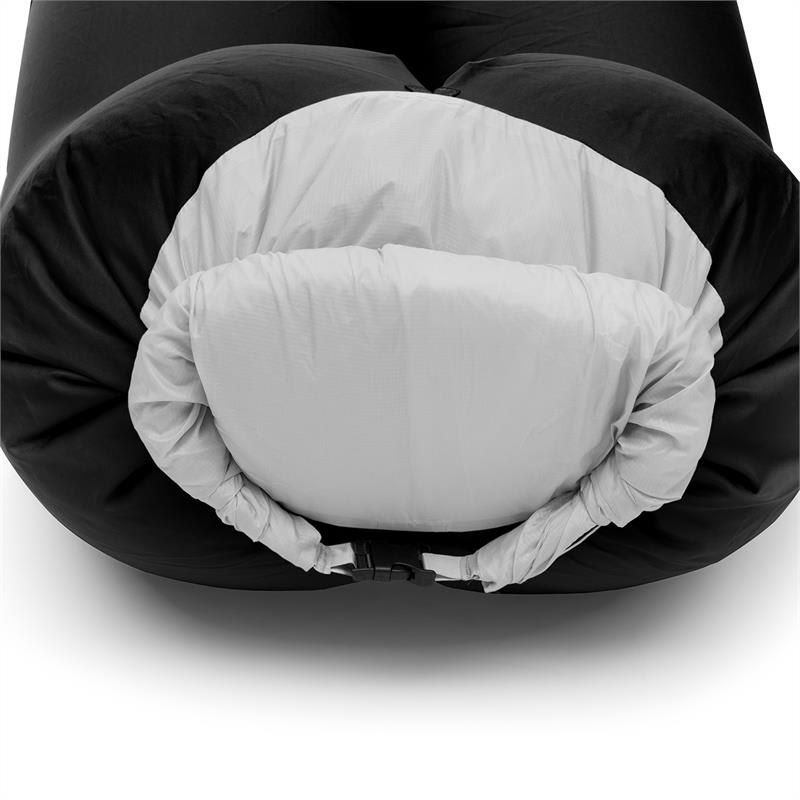 Blumfeldt Airchair, nafukovacie kreslo, 80 x 80 x 100 cm, ruksak, prateľné, polyester, čierne – Obrázok 5