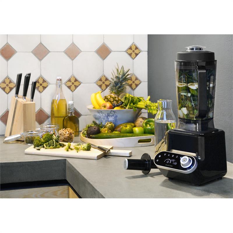 Klarstein Olympus R, stolný mixér, 1400 W, 1,8PS, polievkový mixér s ohrevom, čierny – Obrázok 2
