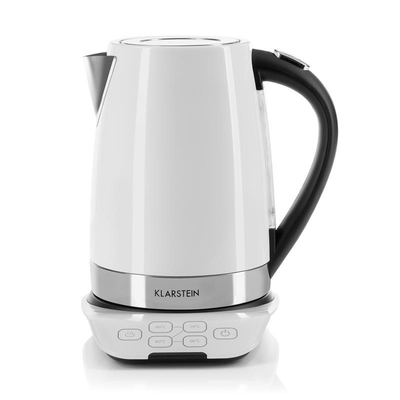 Klarstein Gulliver rýchlovarná kanvica, 2200W; 1,7l; funkcia udržiavania teploty, biela farba – Obrázok 3