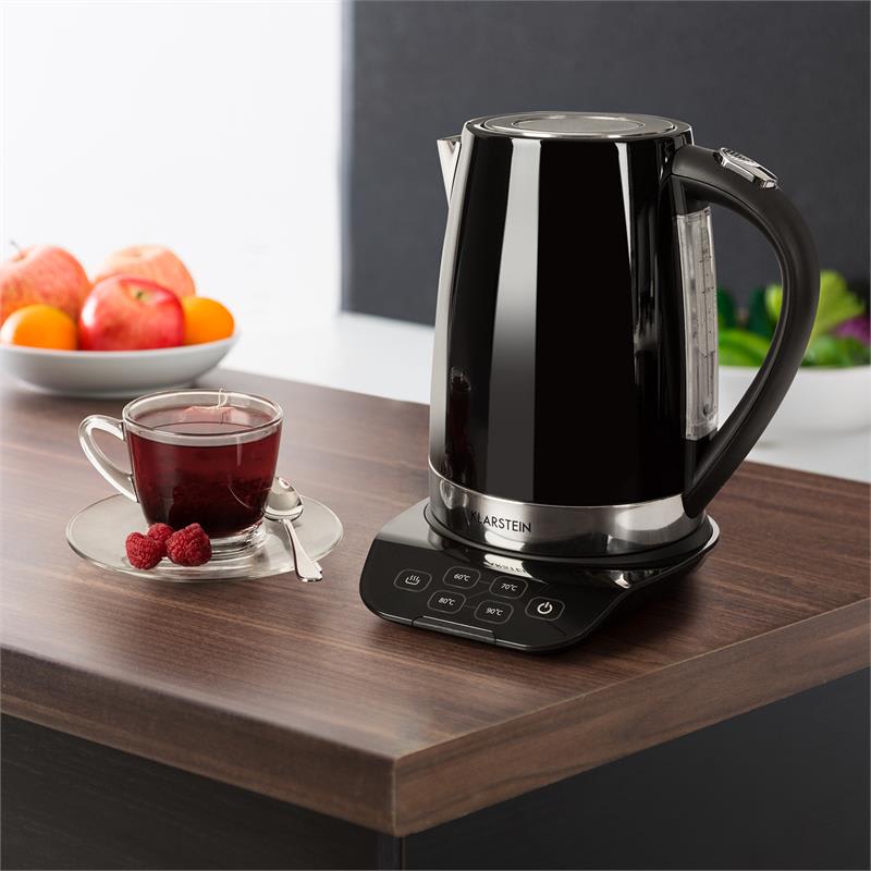 Klarstein Gulliver rýchlovarná kanvica, 2200W; 1,7l; funkcia udržiavania teploty, čierna farba – Obrázok 2