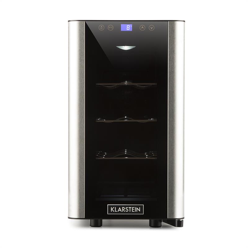 Chladnička na nápoje Klarstein Vinovista Picollo, 24 l/8 fliaš, LED, sklenené dvere, ušľachtilá oceľ – Obrázok 3