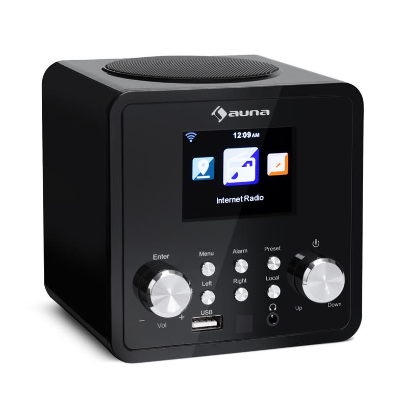 Auna IR-120 internetové rádio, WiFi DNLA UPnP app-control, čierna farba
