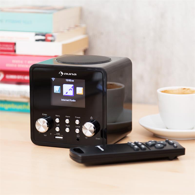 Auna IR-120 internetové rádio, WiFi DNLA UPnP app-control, čierna farba – Obrázok 2
