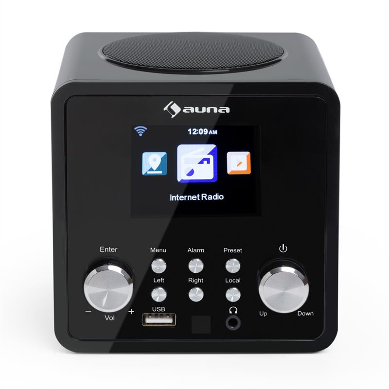 Auna IR-120 internetové rádio, WiFi DNLA UPnP app-control, čierna farba – Obrázok 4