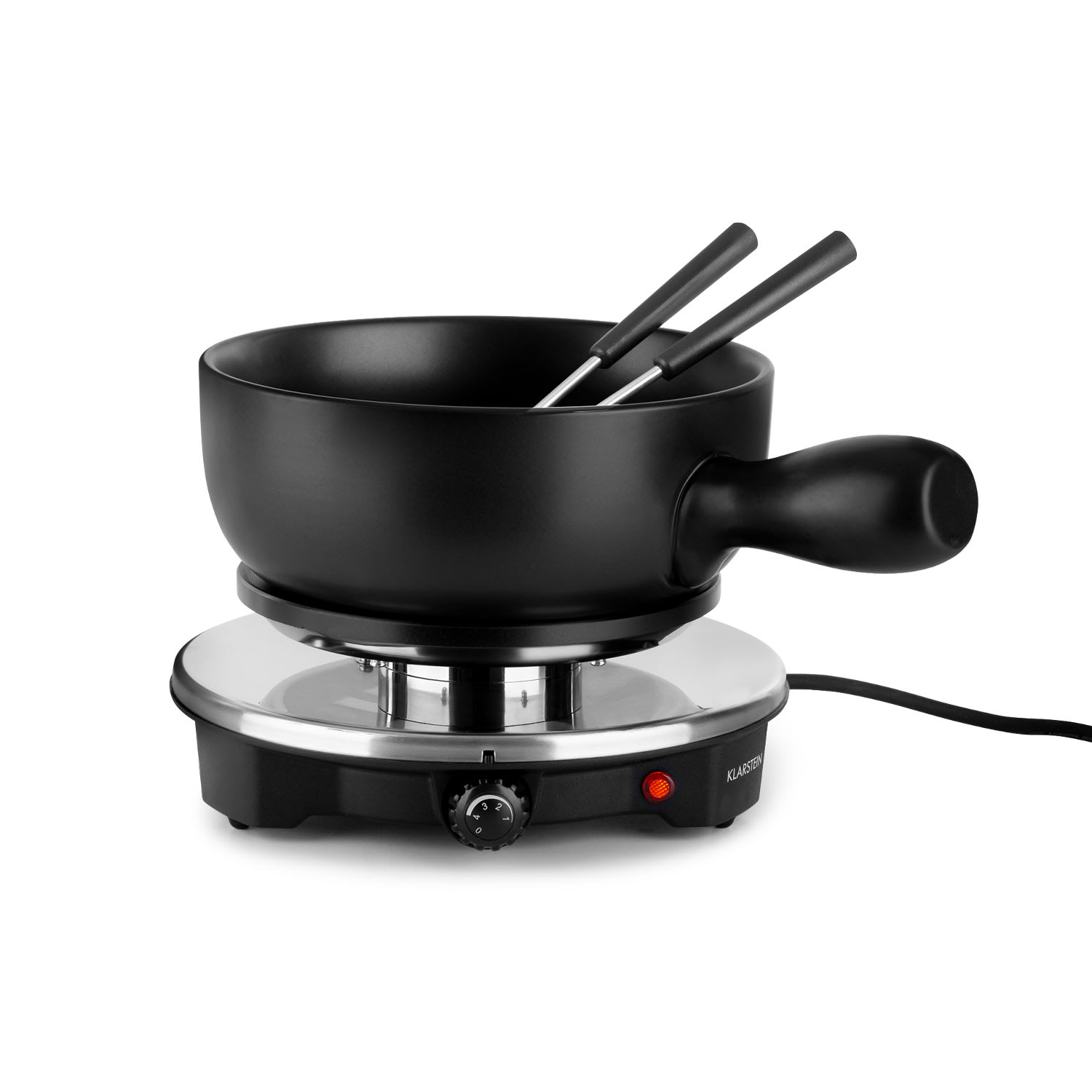 Klarstein Sirloin, raclette gril s fondue, 1200 W, keramický hrniec, čierny – Obrázok 2