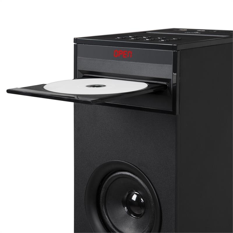 Auna Karaboom CD karaoke zariadenie, bluetooth, MP3, USB nabíjačka, mikrofón, diaľkové ovládanie, čierna farba – Obrázok 5