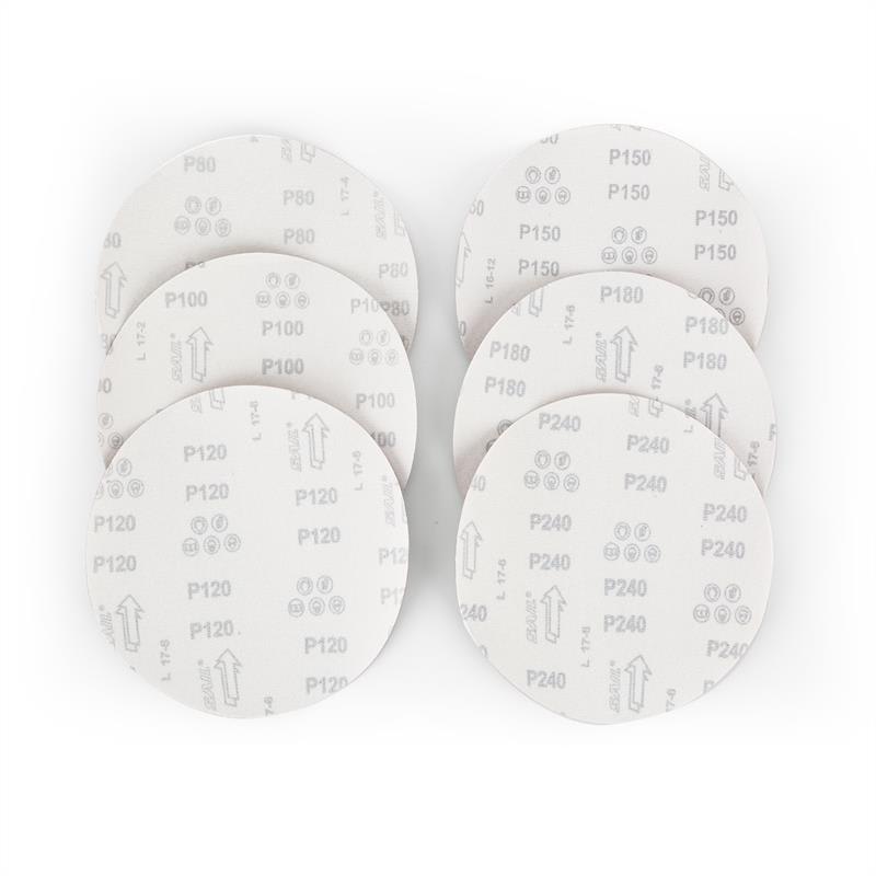Waldbeck Sandpaper, brúsny papier, 6 rôznych zrnitostí od P80 do P240 – Obrázok 2