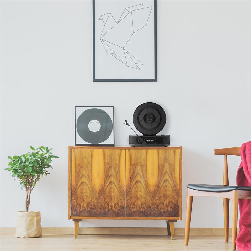 Auna Verticalo S, retro gramofón, vertikálny platňový tanier, USB, čierny – Obrázok 2