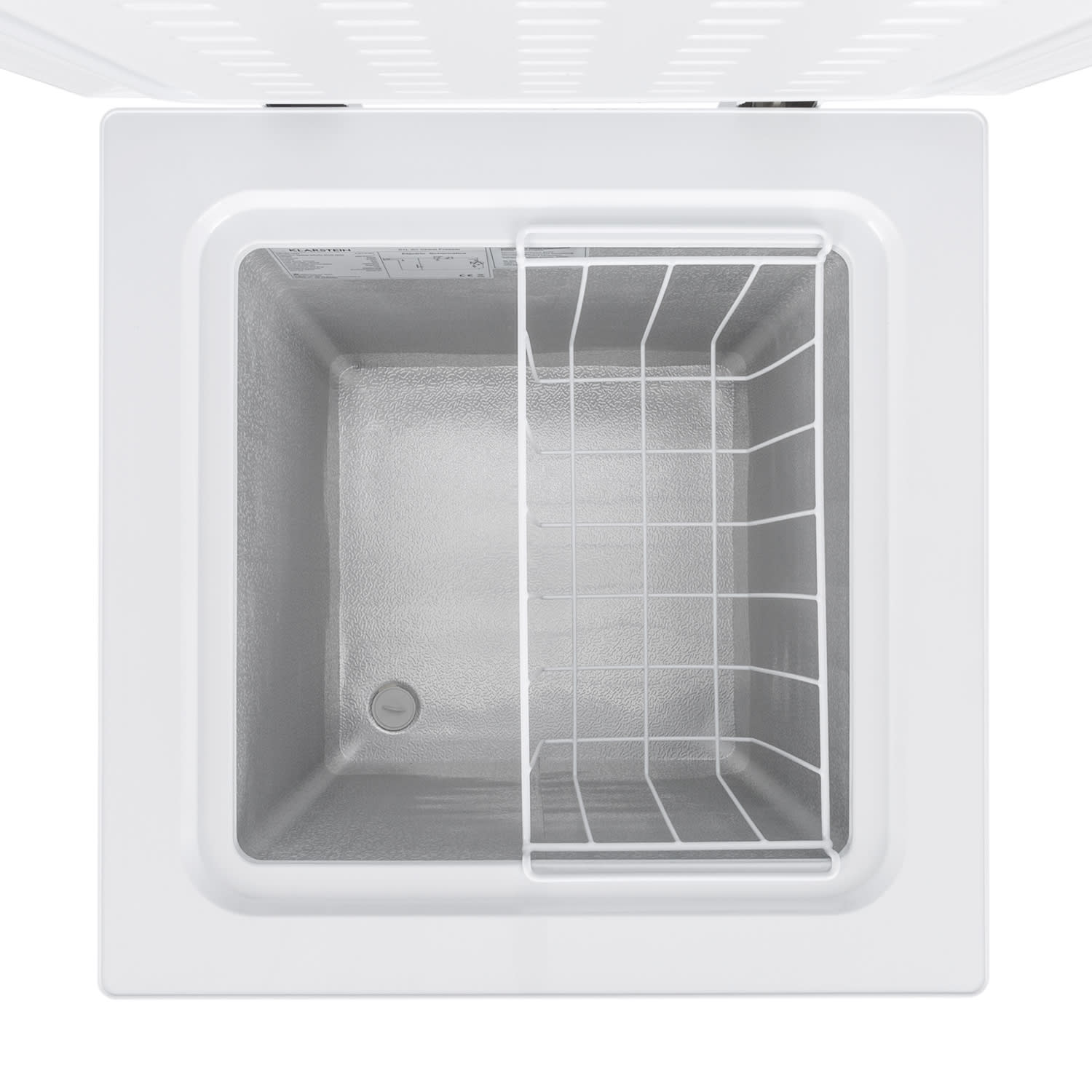 Klarstein Iceblokk 60 , mraznička , A+, 60 litrov, visiaci kôš, kolieska, biela – Obrázok 5