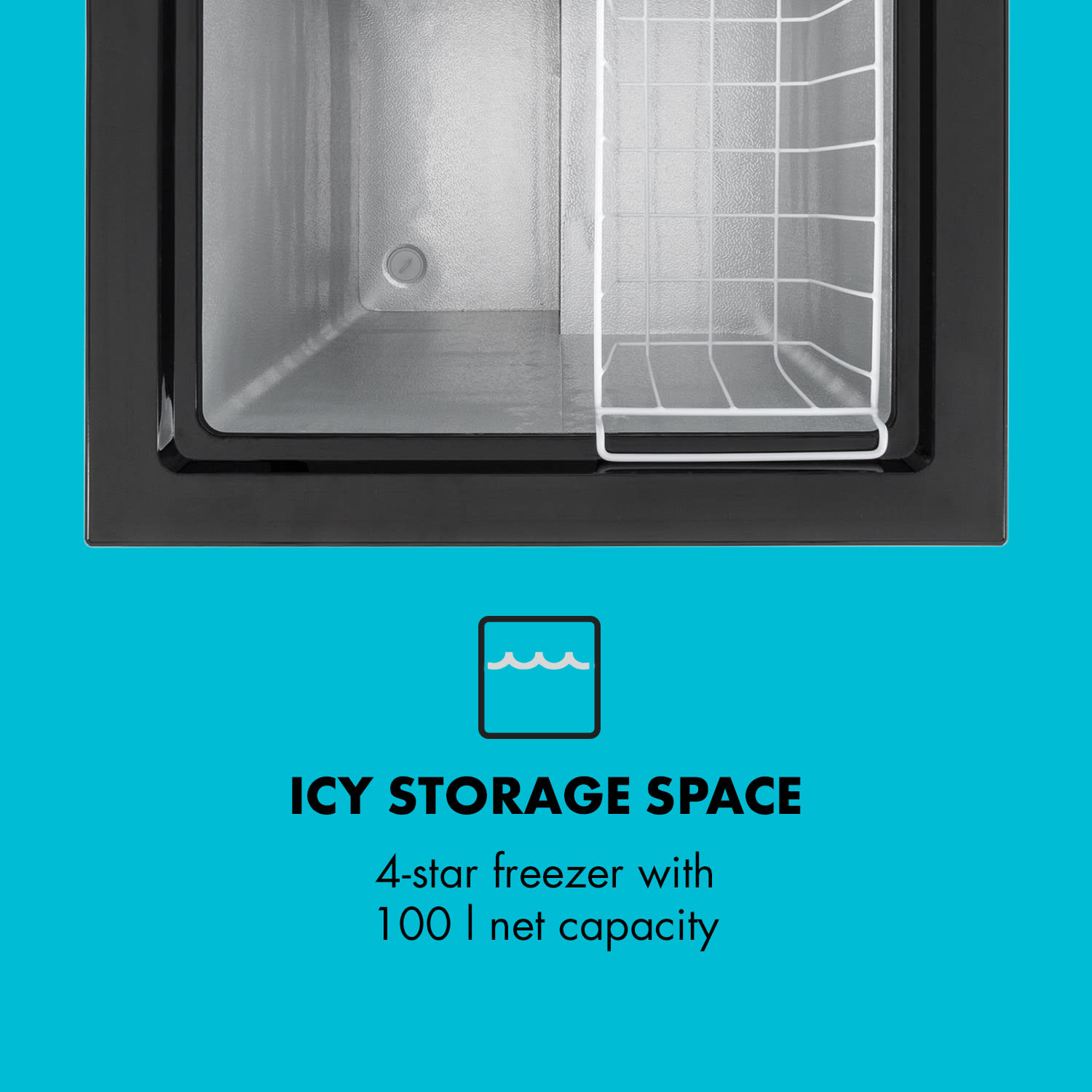 Klarstein Iceblokk 100, mraziaci box, mraznička, 100 l, 75 W, A+, čierna – Obrázok 4