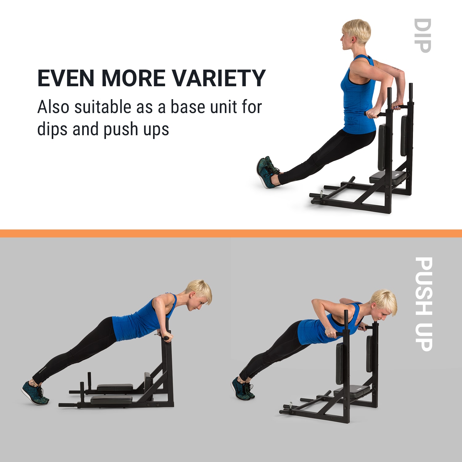 KLARFIT Bouncer, multifunkčné posilňovacie zariadenie, 200 kg, oceľ, čierne – Obrázok 5