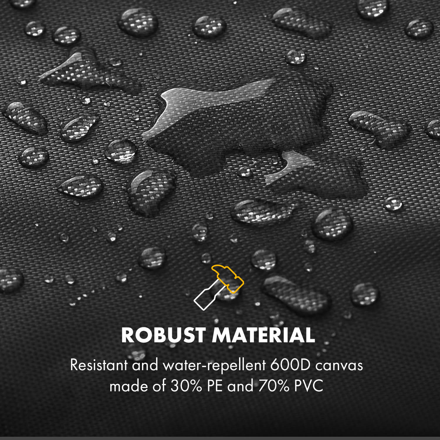 Klarstein Tomahawk 3.0 Cover, ochranný kryt na plynový gril, 600D plátno, 30/70 % PE/PVC, čierny – Obrázok 3