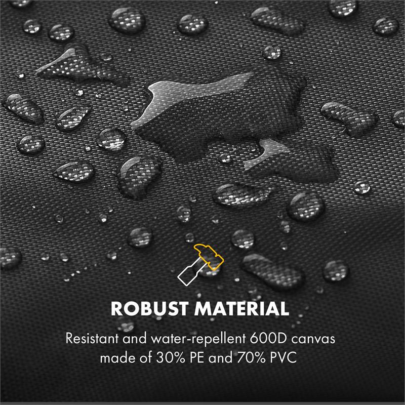 Klarstein Tomahawk 4.0 Cover, ochranný kryt na plynový gril, 600D plátno, 30/70 % PE/PVC, čierny – Obrázok 3