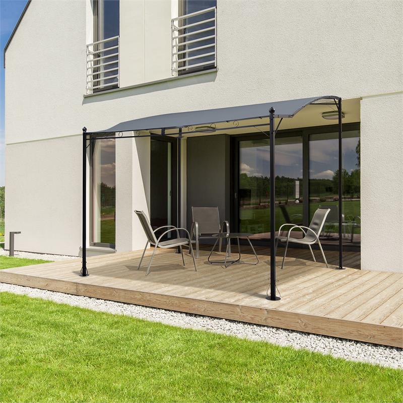 Blumfeldt Allure Roof Grey, náhradná strecha pre pergolu Allure, prístrešok, 3 x 2.5 m, šedá – Obrázok 2
