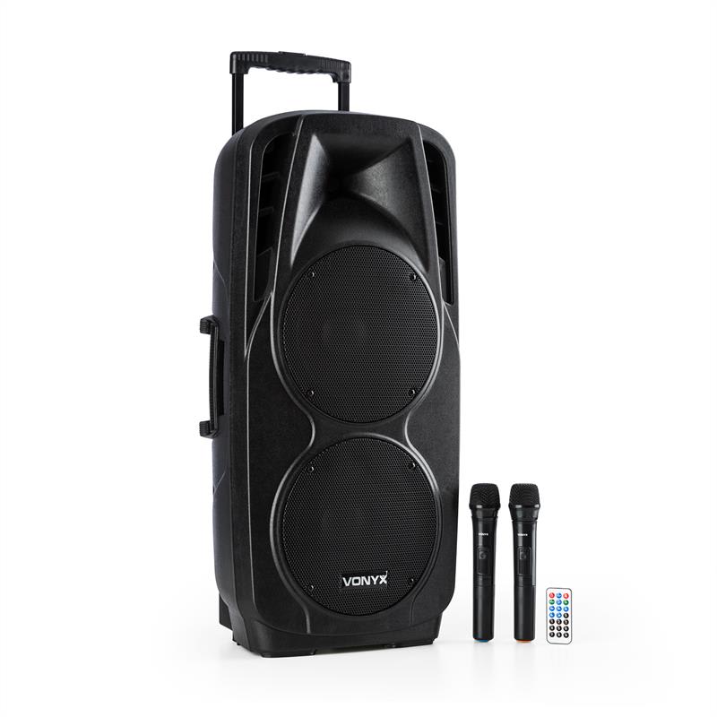 Vonyx SPX-PA9210 sound systém 2x10'' USB, SD/MMC bluetooth nabíjacia batéria 4 - 6h