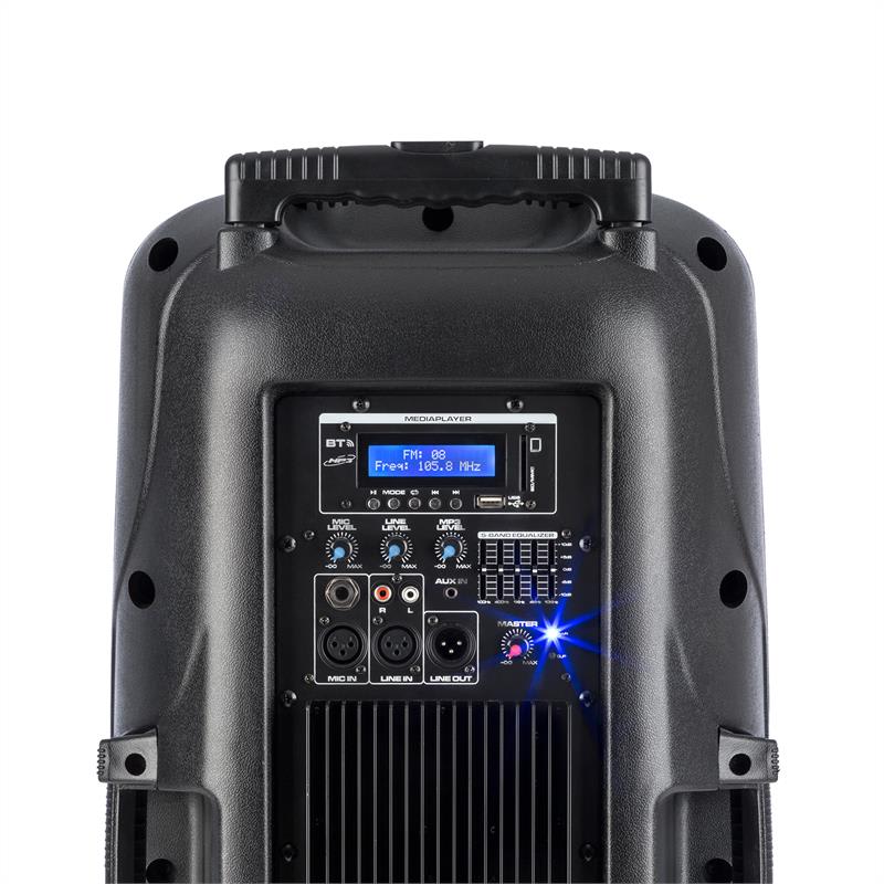 Vonyx SPX-PA9210 sound systém 2x10'' USB, SD/MMC bluetooth nabíjacia batéria 4 - 6h – Obrázok 5